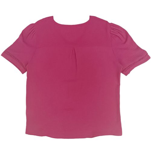 Blusa curvy fucsia sólida