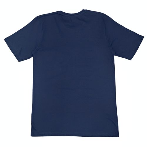 Camiseta azul estampada