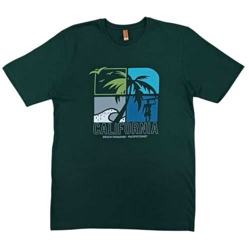 Camiseta verde con estampado