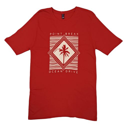 Camiseta rojo estampada