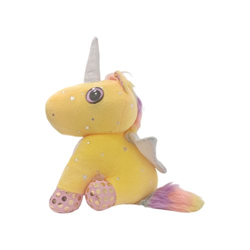 Peluche unicornio amarillo