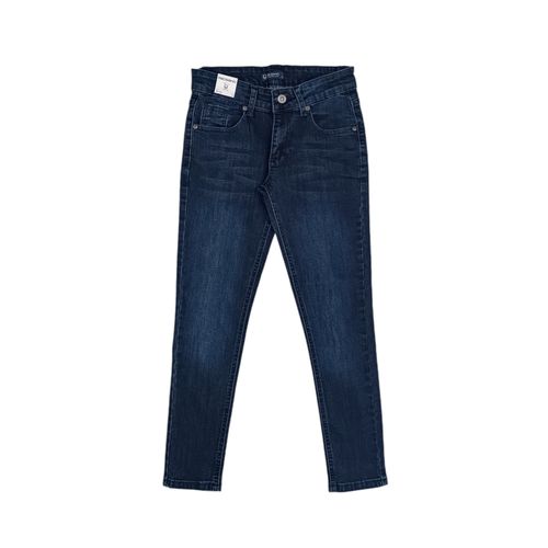 Jeans slim azul sólido