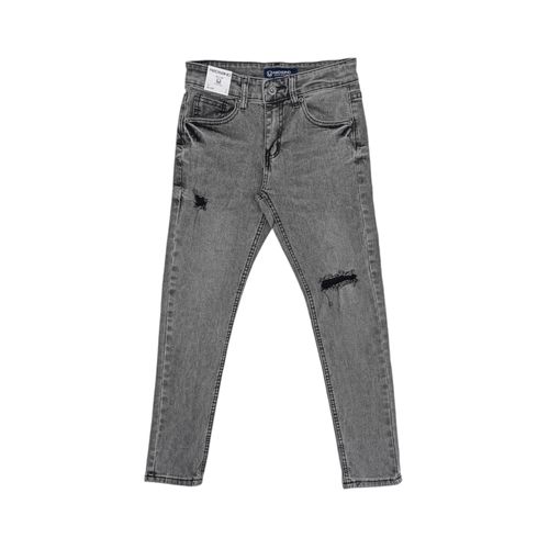 Slim jeans gris rasgado