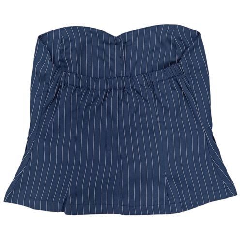 Blusa strapless azul rayado