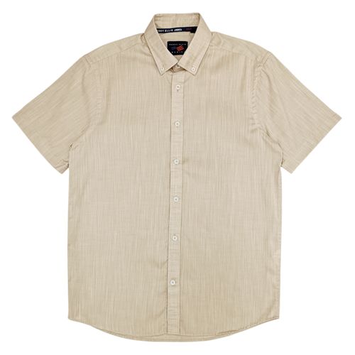 Camisa casual beige sólido