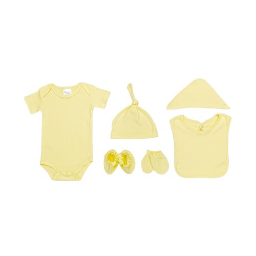 Set de 6 piezas amarillo sólido