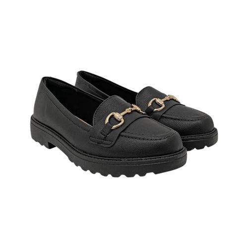 Mocasines negro con textura