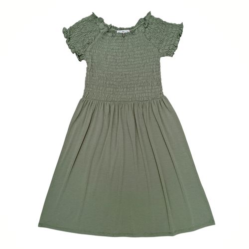 Vestido verde con textura