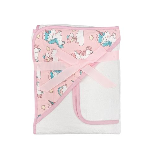 Toalla estampada rosa unicornios