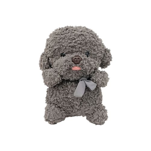 Peluche de perro gris