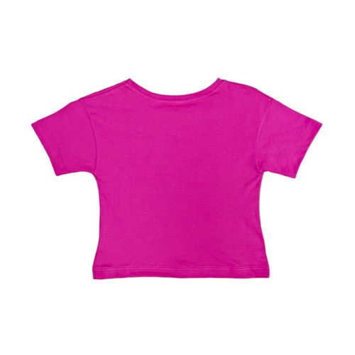 Crop top fucsia estampada