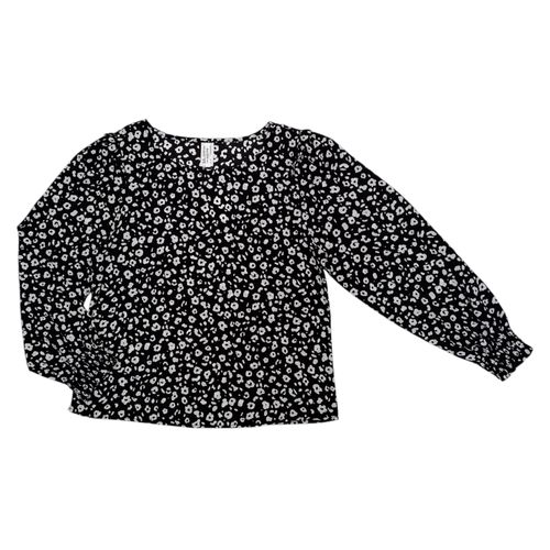 Blusa estampada negra