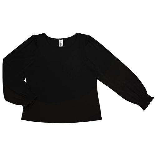 Blusa negra sólida