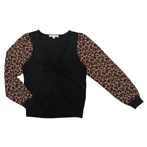 Blusa negro estampada