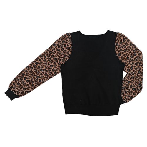 Blusa negro estampada