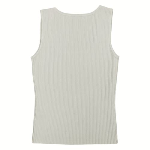 Tank top ivory con textura