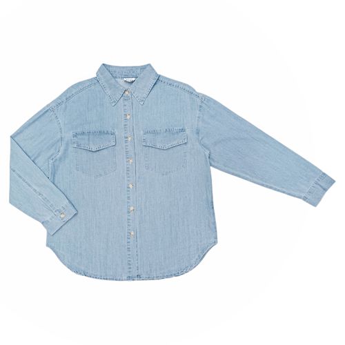 Blusa oversize celeste denim