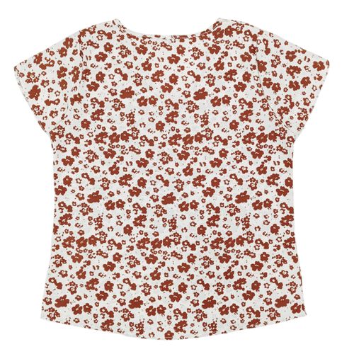 Blusa curvy estampada floral terracota