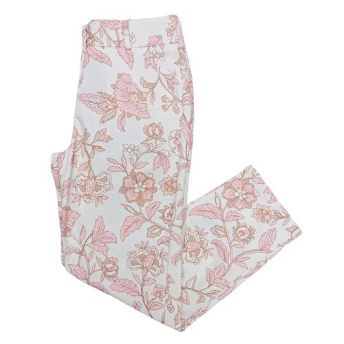 Pantalón capri estampado rosa