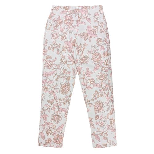 Pantalón capri estampado rosa