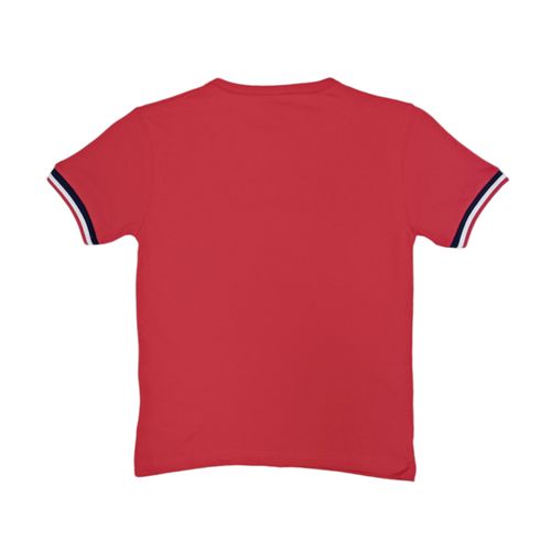 Camiseta roja estampada