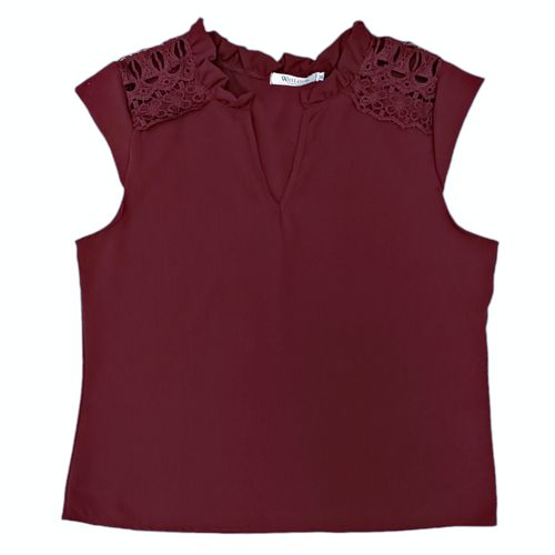 Blusa vino sólida