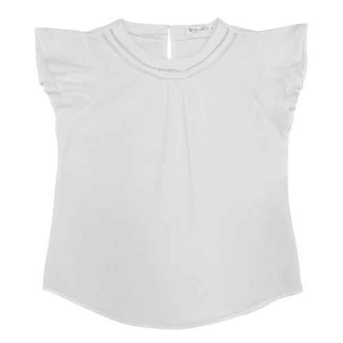 Blusa blanca sólida