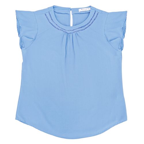 Blusa celeste sólida