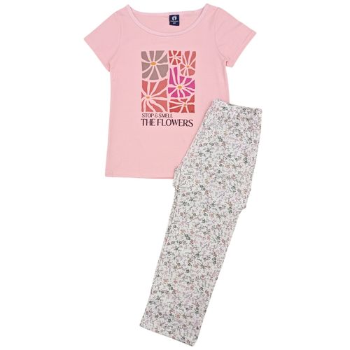 Pijama con pantalón rosa estampado