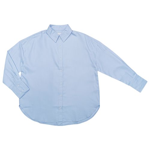 Blusa oxford celeste sólida