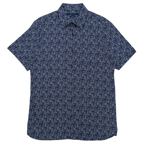 Camisa casual estampado azul oscuro