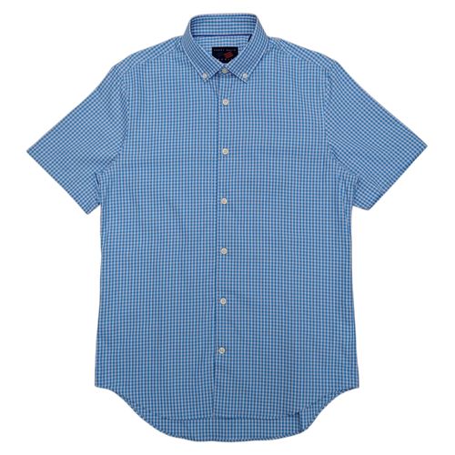 Camisa casual cuadriculada azul