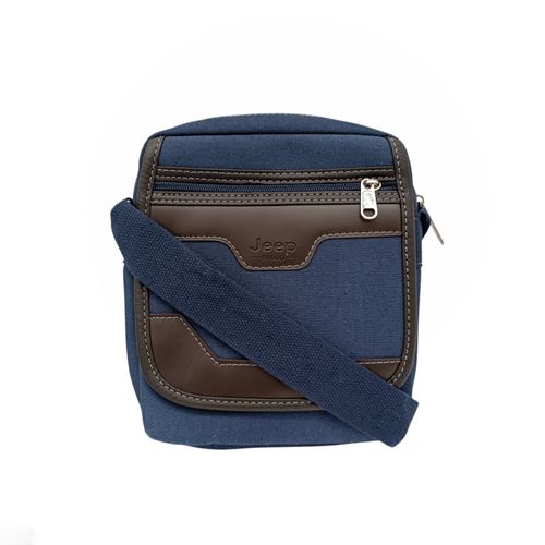 Crossbody azul con textura