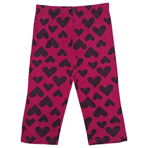 Pantalón de pijama corazón negro