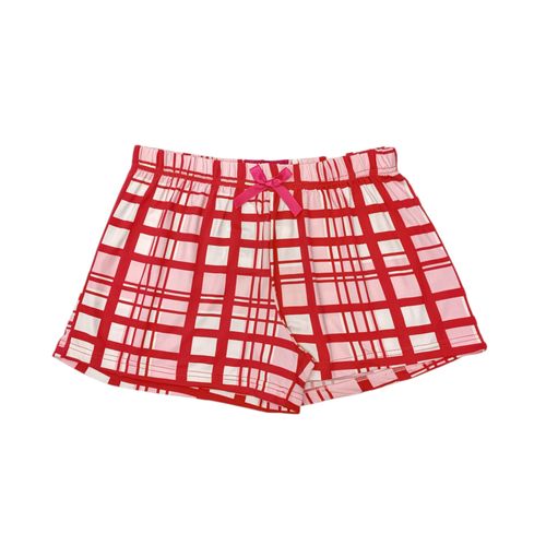 Short de pijama fucsia cuadriculado