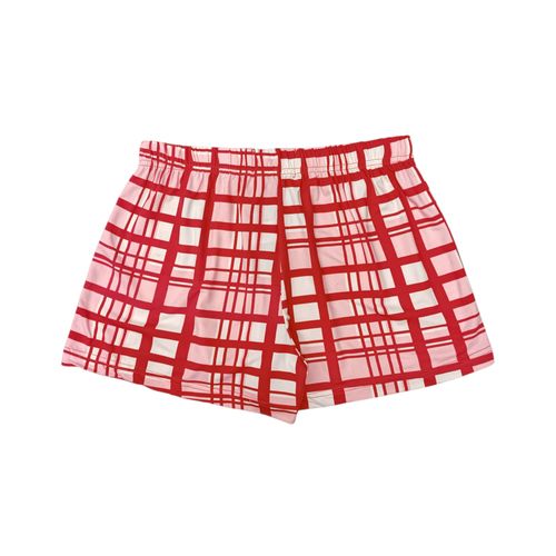 Short de pijama fucsia cuadriculado