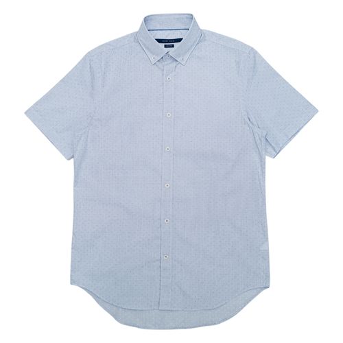 Camisa casual celeste estampada