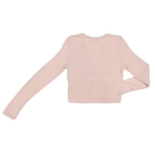 Blusa crop sólida rosa