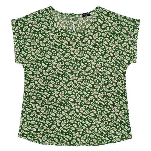 Blusa curvy verde estampada floral