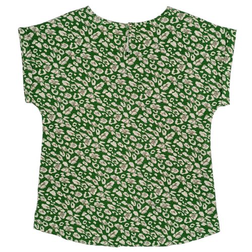 Blusa curvy verde estampada floral