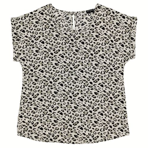 Blusa curvy  estampada floral negra