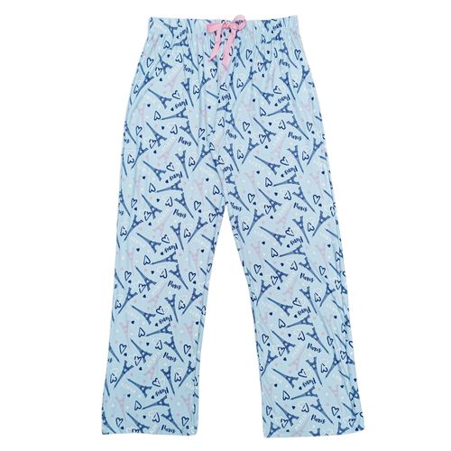 Pantalón de pijama celeste estampado