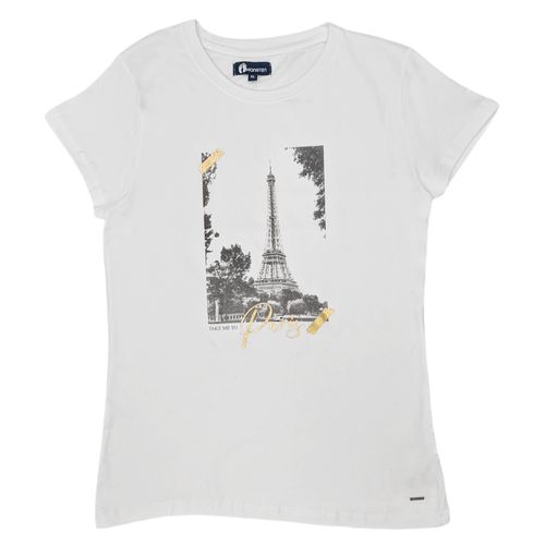 Camiseta blanco estampada de Paris