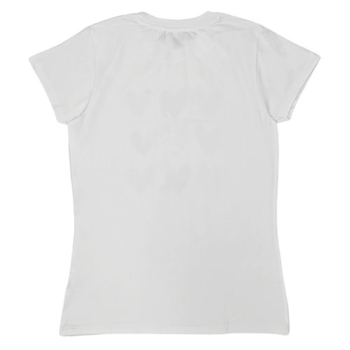 Camiseta blanca estampa de corazones