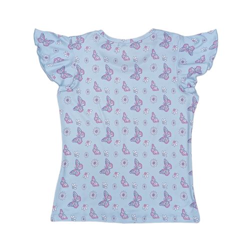 Camiseta celeste estampada