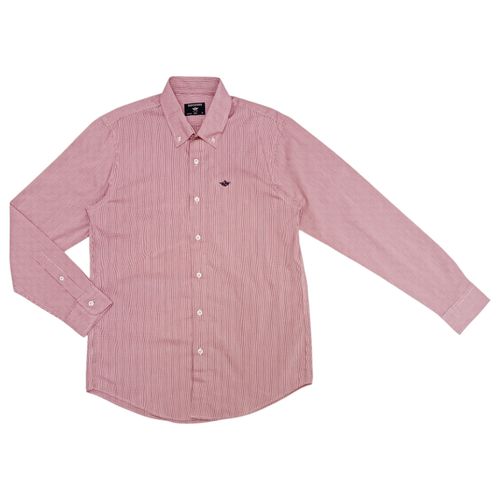 Camisa casual rosa rayada