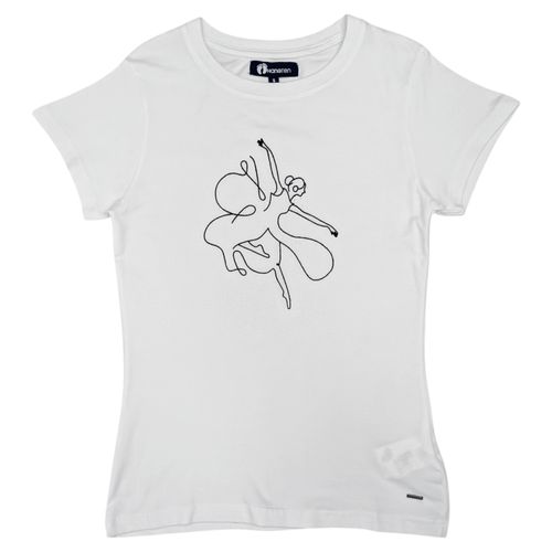 Camiseta blanca estampada