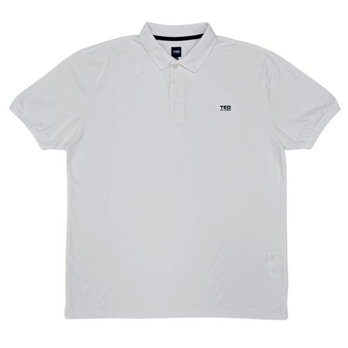 Camisa tipo polo blanca sólida