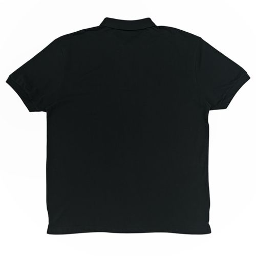 Camisa tipo polo negro sólida