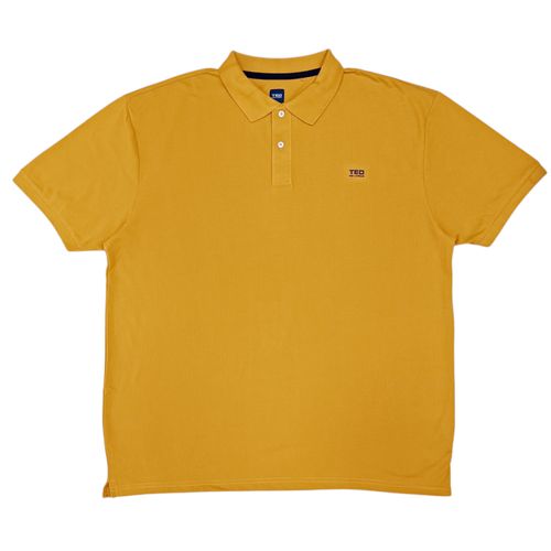 Camisa tipo polo amarillo sólido